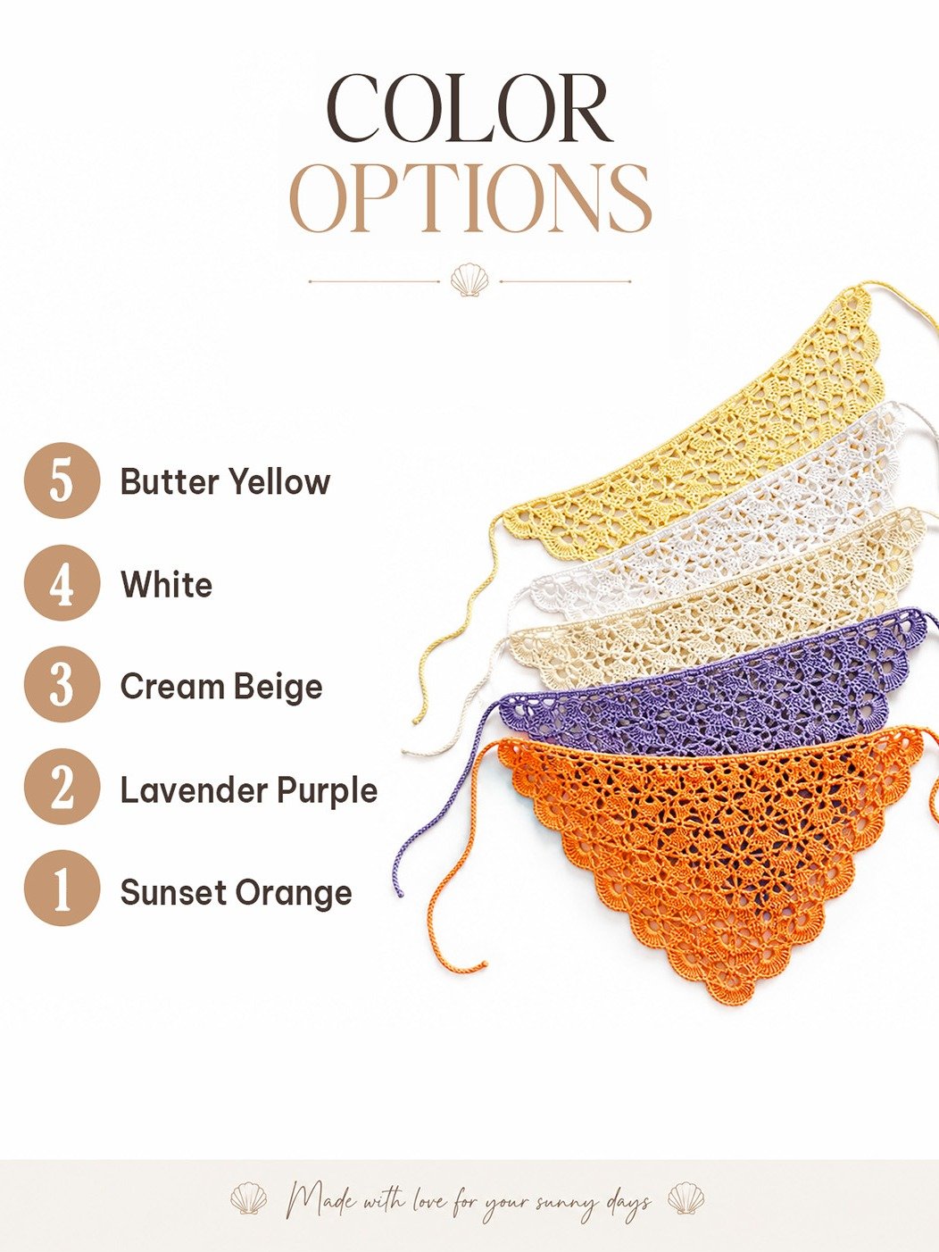 Handmade Crochet Bandana for Summer Vacation product image (12)