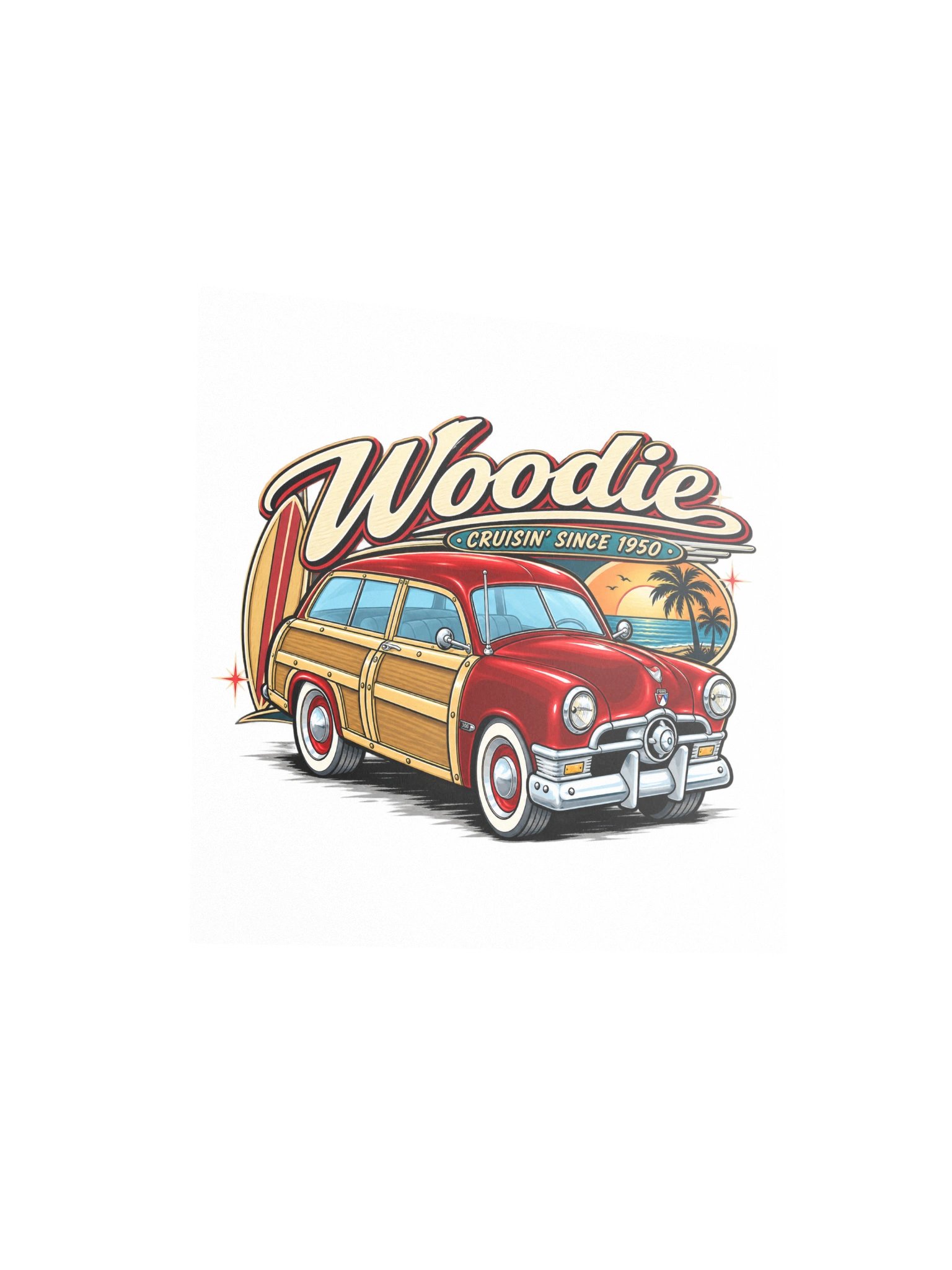 Woody – Cruisin’ Since 1950 Square Print product image (9)
