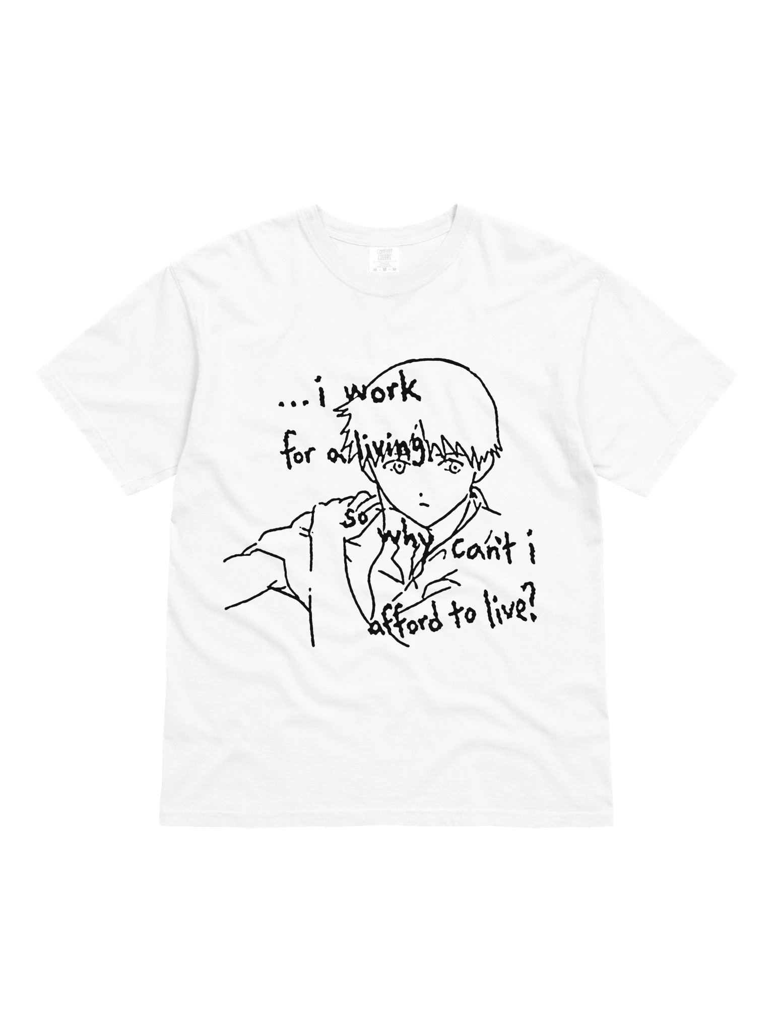WORK FOR LIVING ! T-shirt. white vers. product image (3)