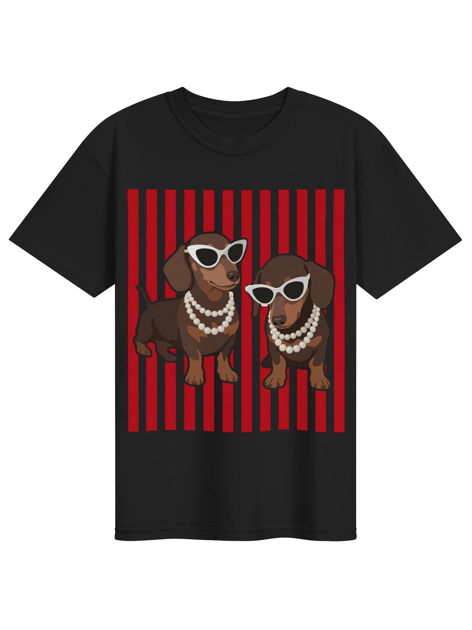 Pearls & Shades Dachshund Tee product image (1)