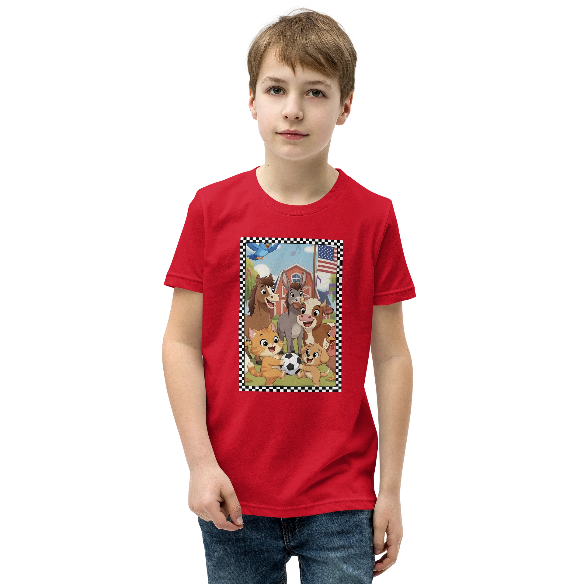 Farm Friends Cartoon Youth Tee product image (1)