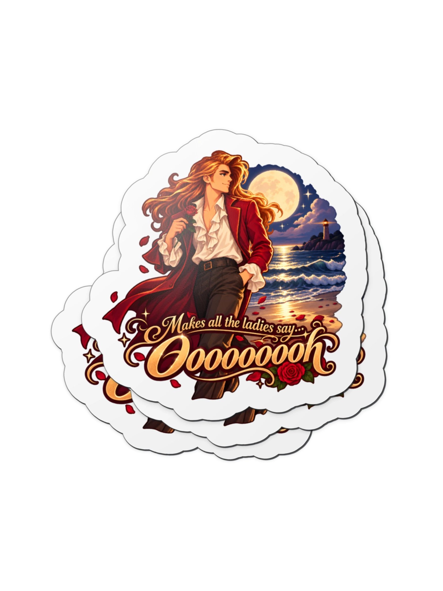Makes All the Ladies Say Oooooooh Magnet – 4" × 4" product image (2)