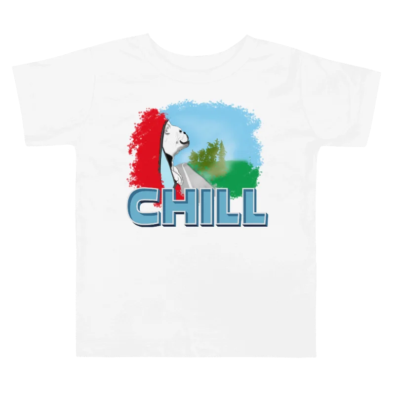 "CHILL" Dog (looking out car window) Toddler T-Shirt - Bella+Canvas product image (1)