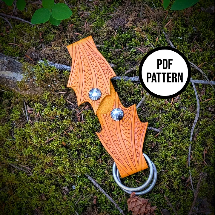 Leather Dragon Wing Belt Loop - PDF Pattern for Leathercraft product image (1)