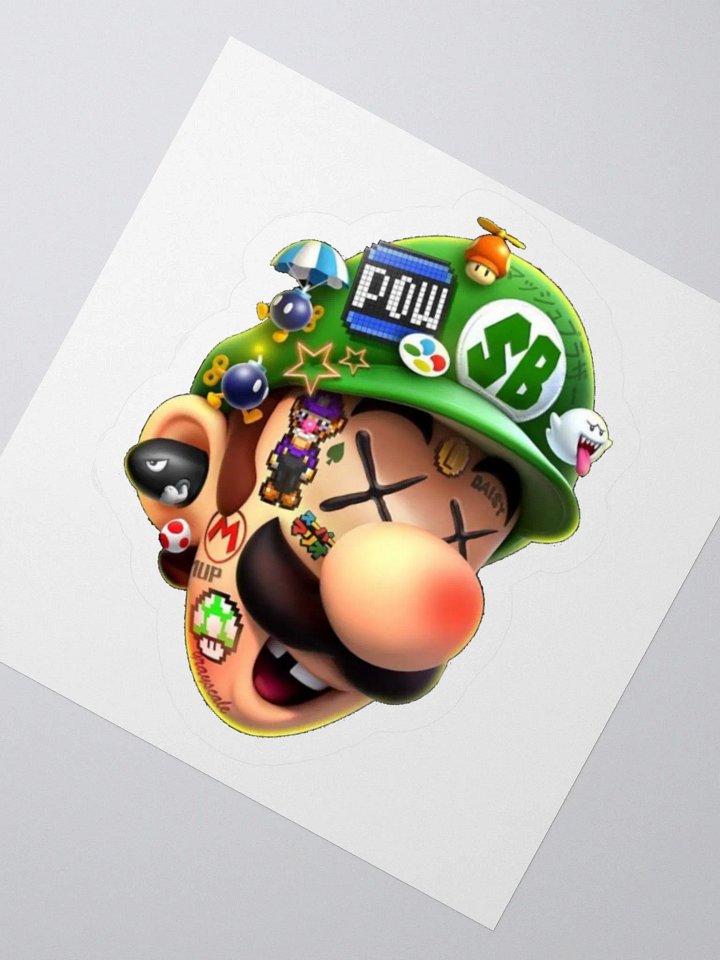 Smashed Brothers Luigi Slap Sticker product image (2)