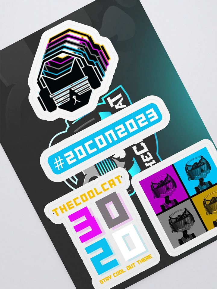 TheCoolCat3020 2D Con Sticker Sheet! product image (2)
