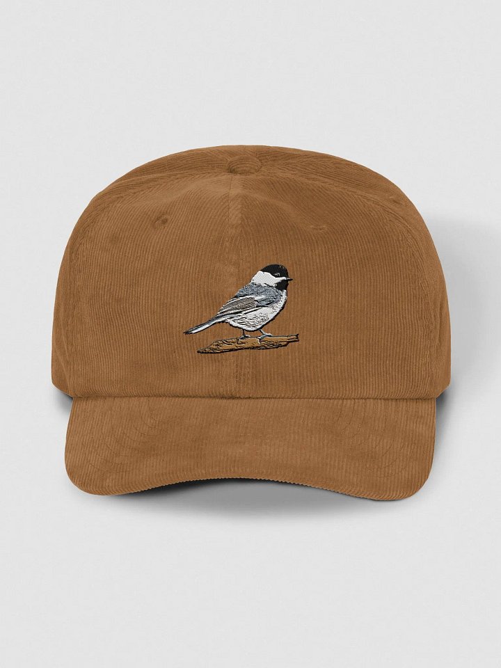 Embroidered Chickadee Avian Elegance Corduroy Dad Hat product image (1)