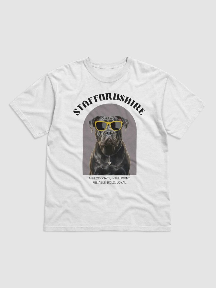 White Funny Staffordshire Relaxed Fit T-shirt product image (2)