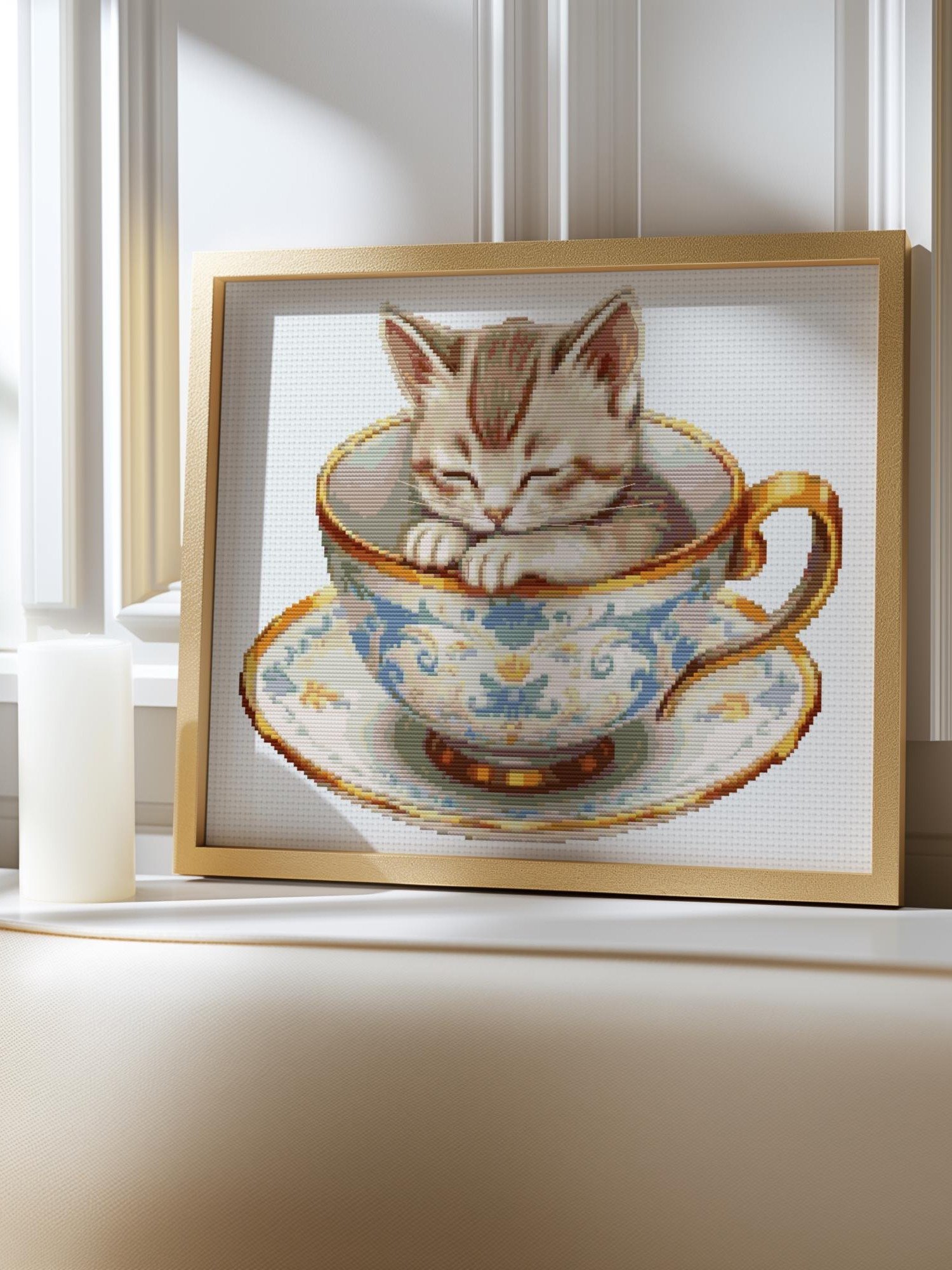 Tea and Whiskers Cross Stitch Pattern product image (6)