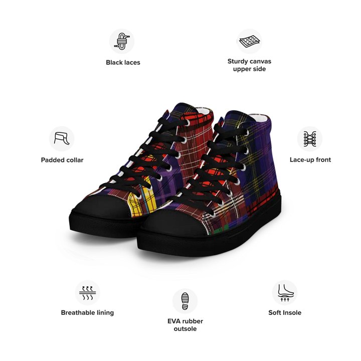 Mixed Tartan Shoes - Men's High Tops product image (2)
