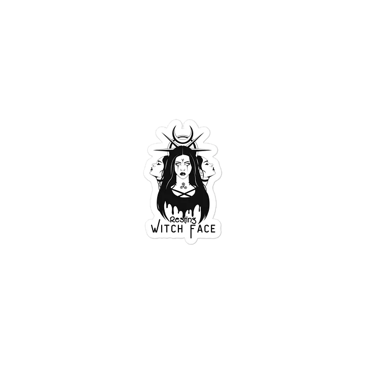 Resting Witch Face Die-Cut Stickers product image (1)