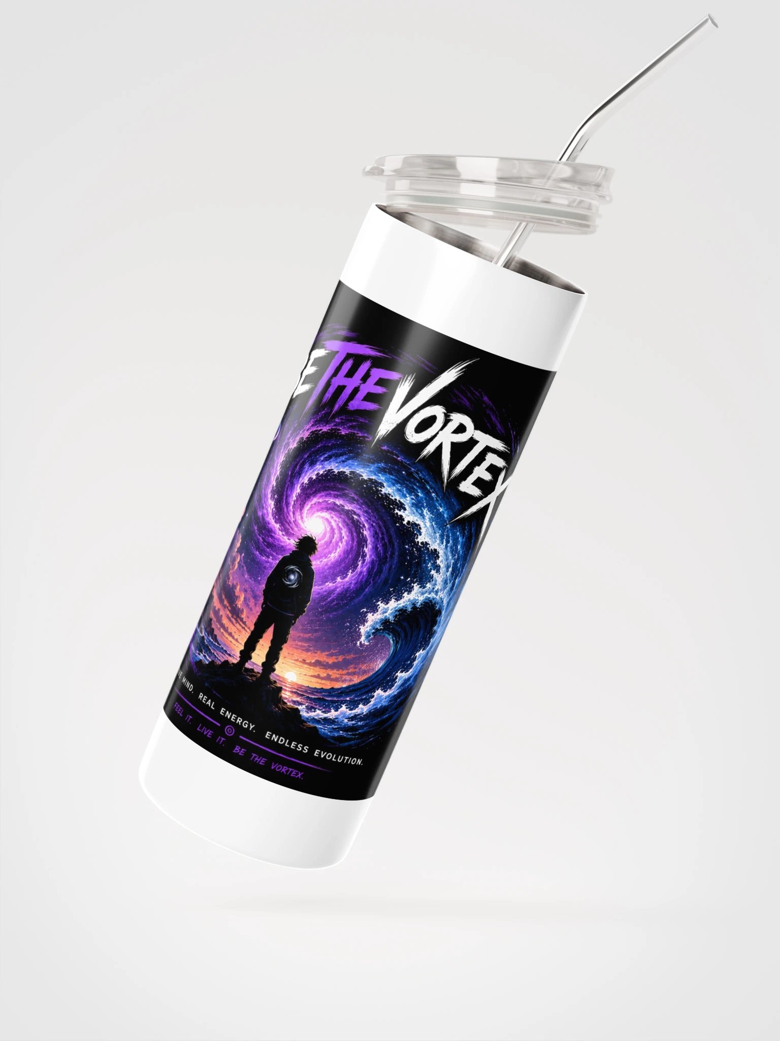 vibethevortex Stainless Steel Tumbler with a Straw product image (3)