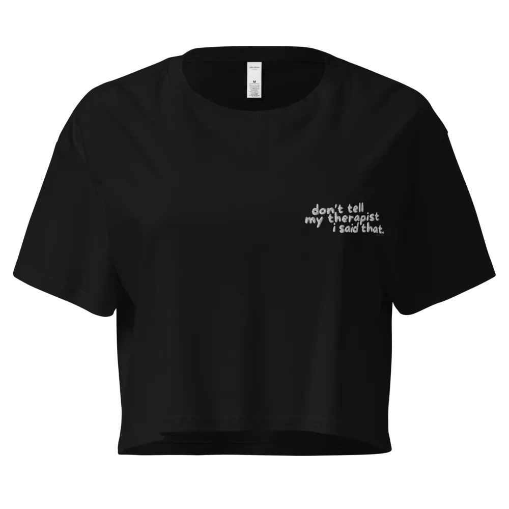 Therapy Cropped Tee (Embroidered) product image (17)