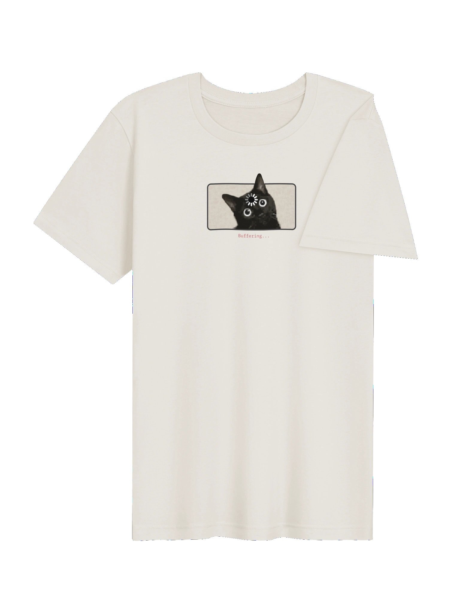 Buffering Cat Retro T-shirt product image (65)
