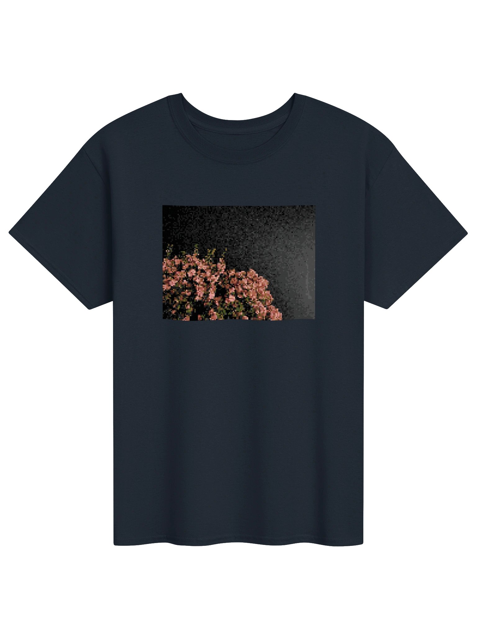 pixel flowering night graphic tee product image (1)