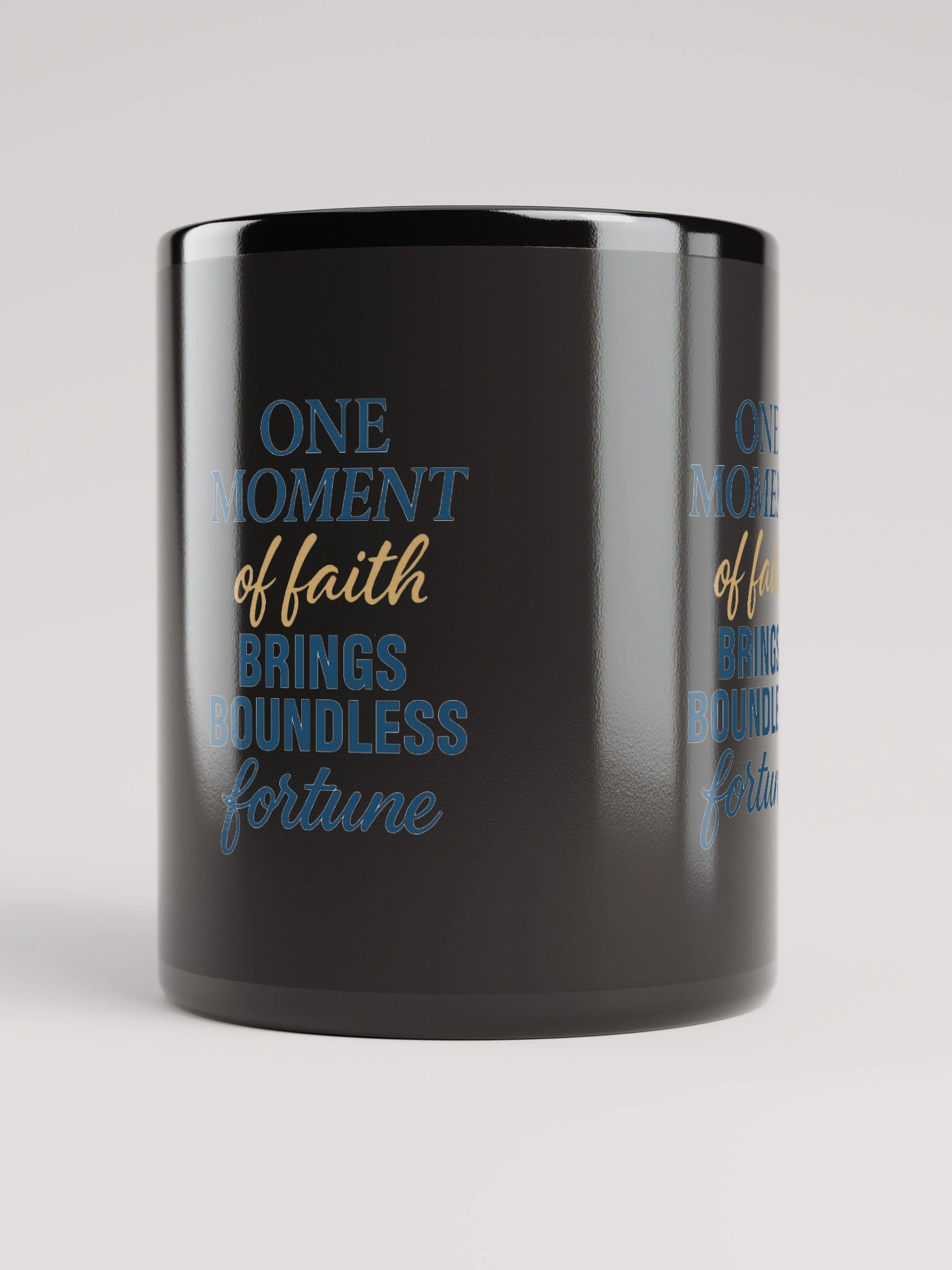 One Moment of Faith – Nichiren Buddhism Black Glossy Mug (11oz/15oz) product image (5)