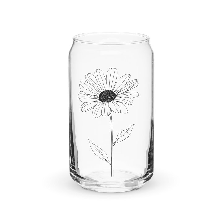 Daisy Sip in Style: Can-Shaped Glass product image (1)