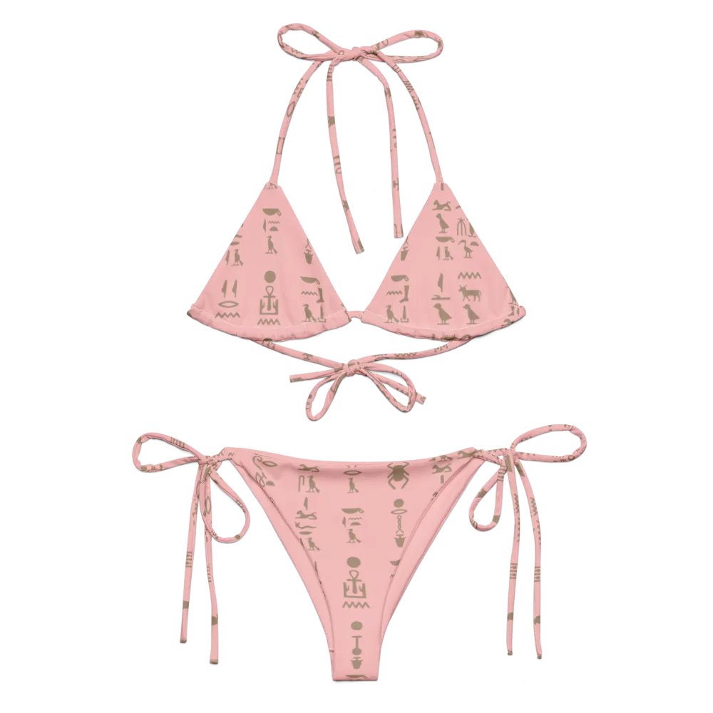 Isis Pink Hieroglyphs String Bikini product image (3)