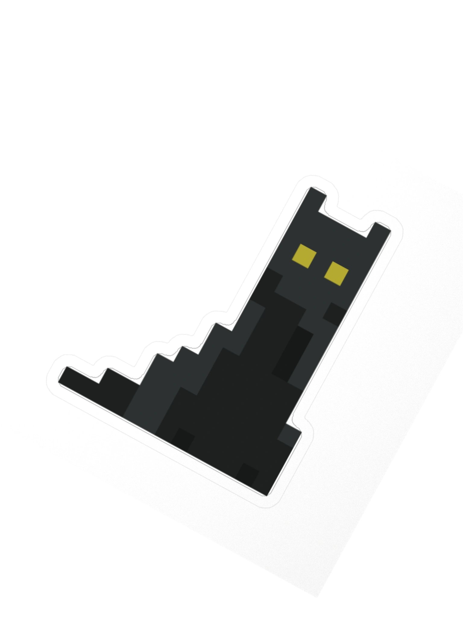 Black Cat Pixel Sticker product image (2)