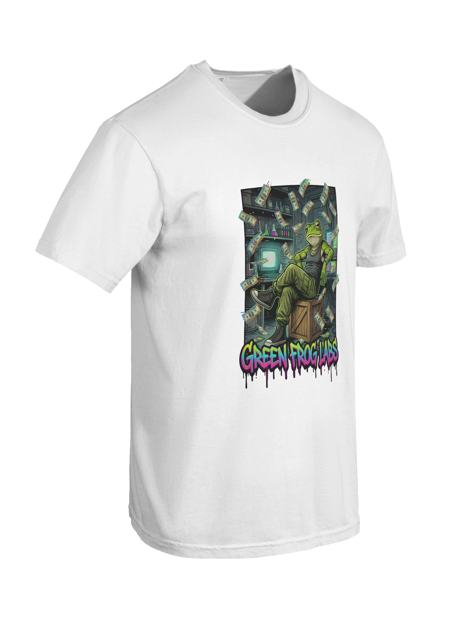 GFL Money Rain Lab Frog – Neon Glitch Cash Lab Tee product image (8)