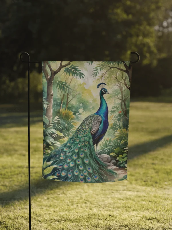 Peacock Garden Flag product image (1)