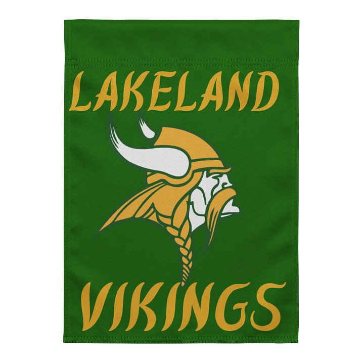 Lakeland Vikings Garden Flag – School Colors Outdoor Spirit Flag with Viking Mascot product image (1)
