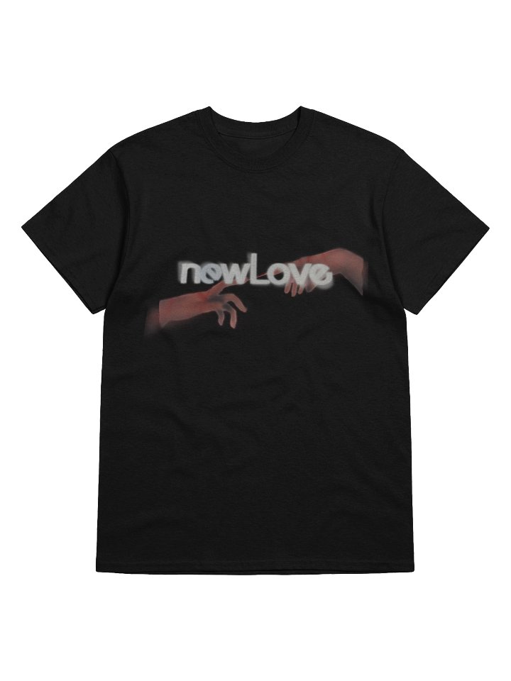 newLove "unbalanced" black tee product image (1)
