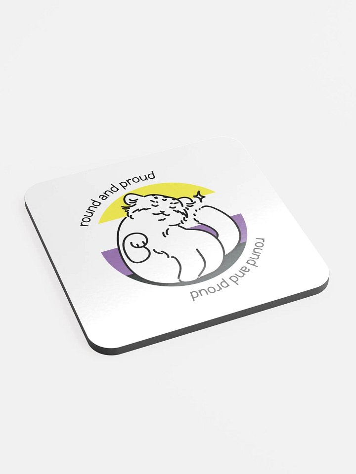 Round and Proud Manul Nonbinary Version - Coaster product image (2)