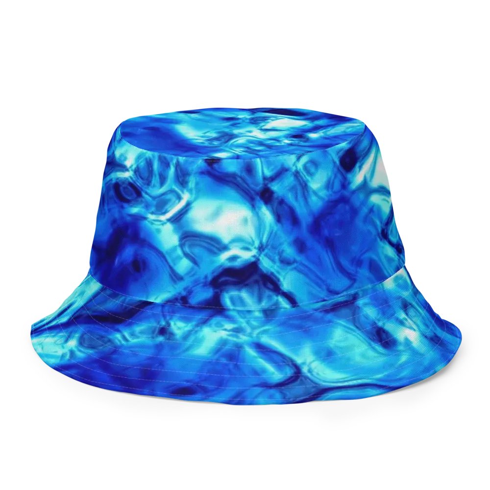 Blue Fractal Flower Kaleidoscope Bucket Hat product image (4)