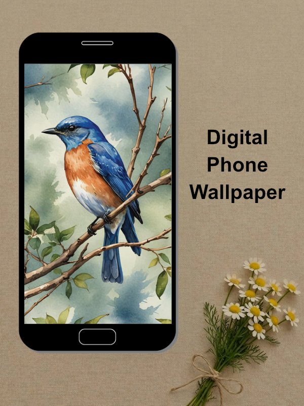 Eastern Bluebird Phone Wallpaper product image (1)