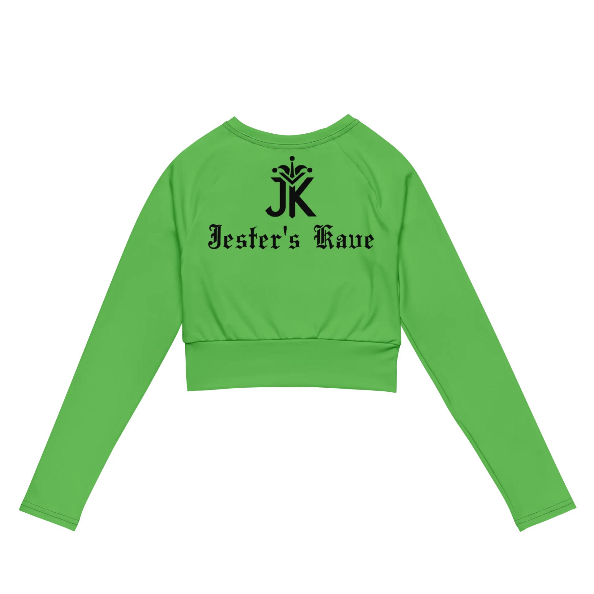 Shape Shenanigans Green Long Sleeve Crop Top product image (2)