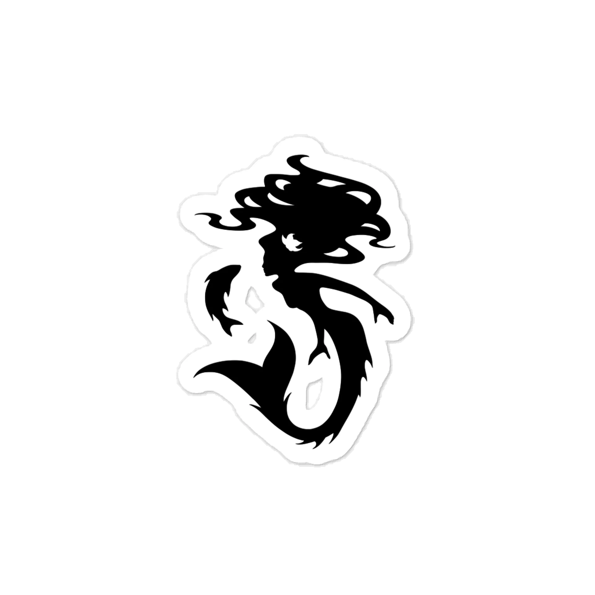 Sticker 1: The Underwater Dance: Mermaid Classic Silhouette Decal product image (1)