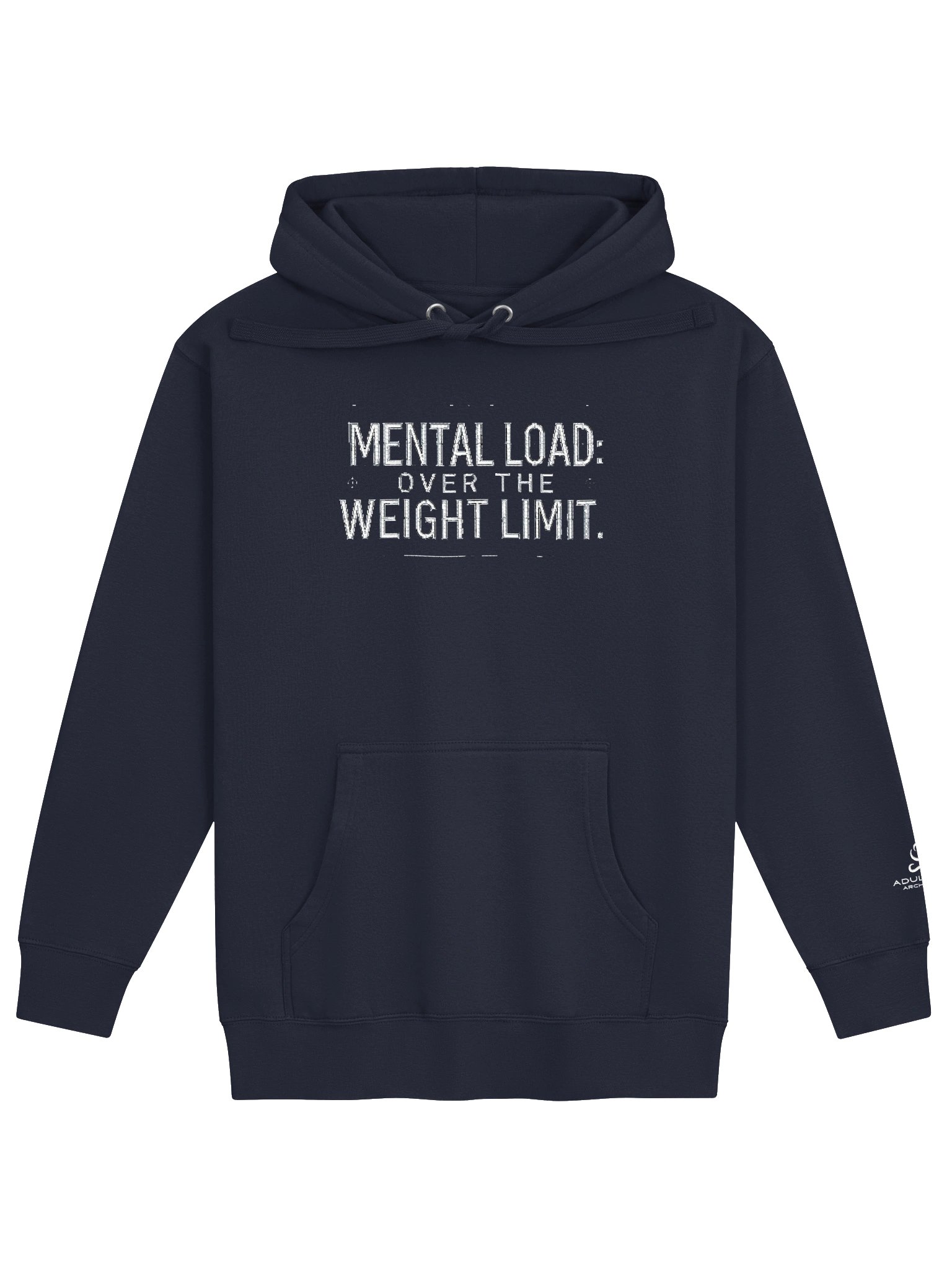 "Mental Load: Over the Weight Limit" - Crewneck Sweatshirt (Navy) product image (1)