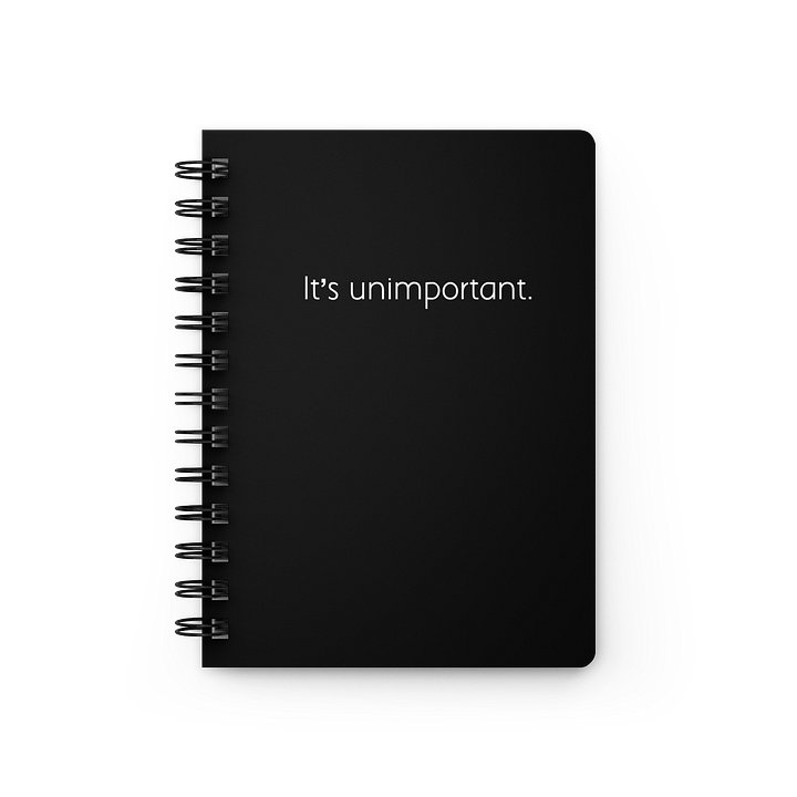 Unimportant Quote Book (spiralbound) product image (1)