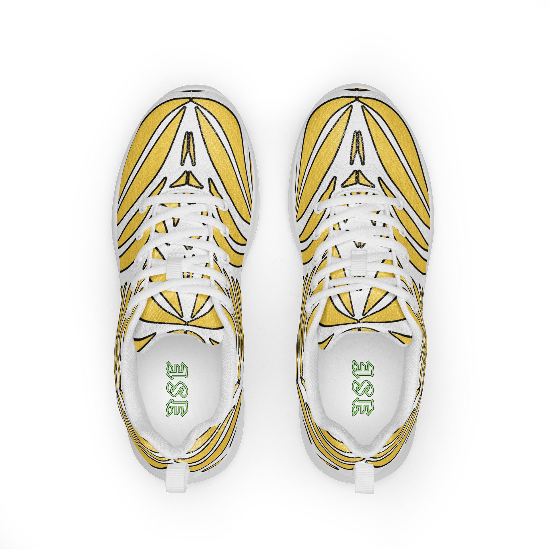 Golden Pulse: Symmetrisches Tribal-Muster Women's Sneakers product image (1)