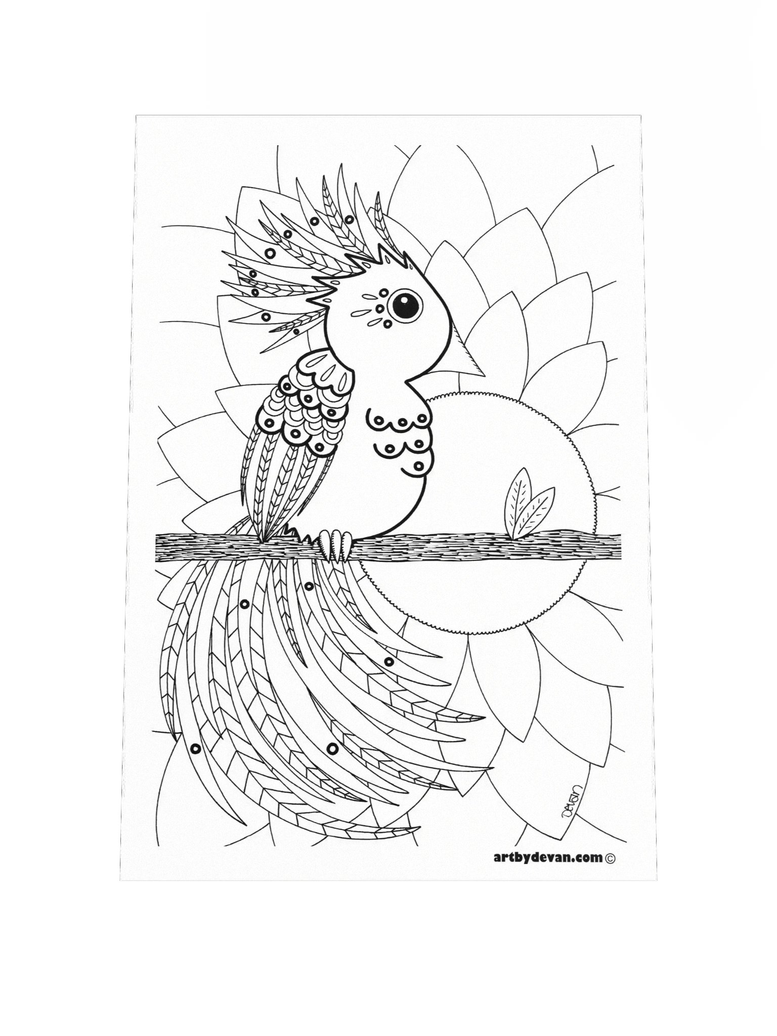 Color Your Own Art: Pretty Bird product image (1)