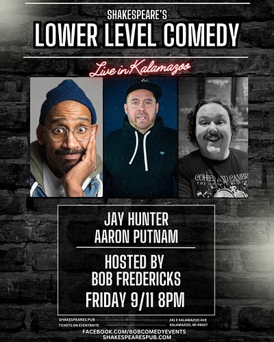 🔥 Kalamazoo, tag your friends who need a Laugh! 

Another Fantastic night of comedy is on its way! 

We are back at Shakespea...