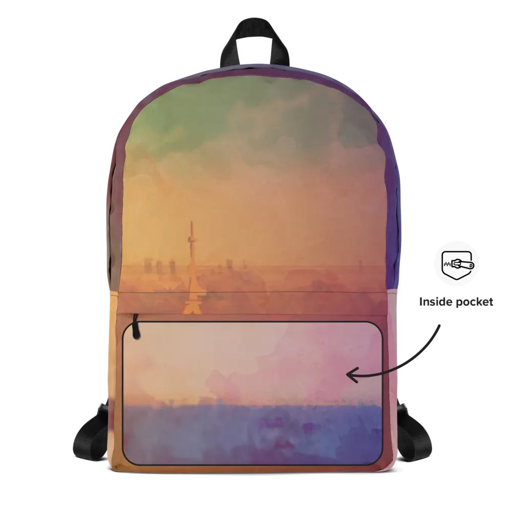Paris Watercolor Art Backpack product image (5)