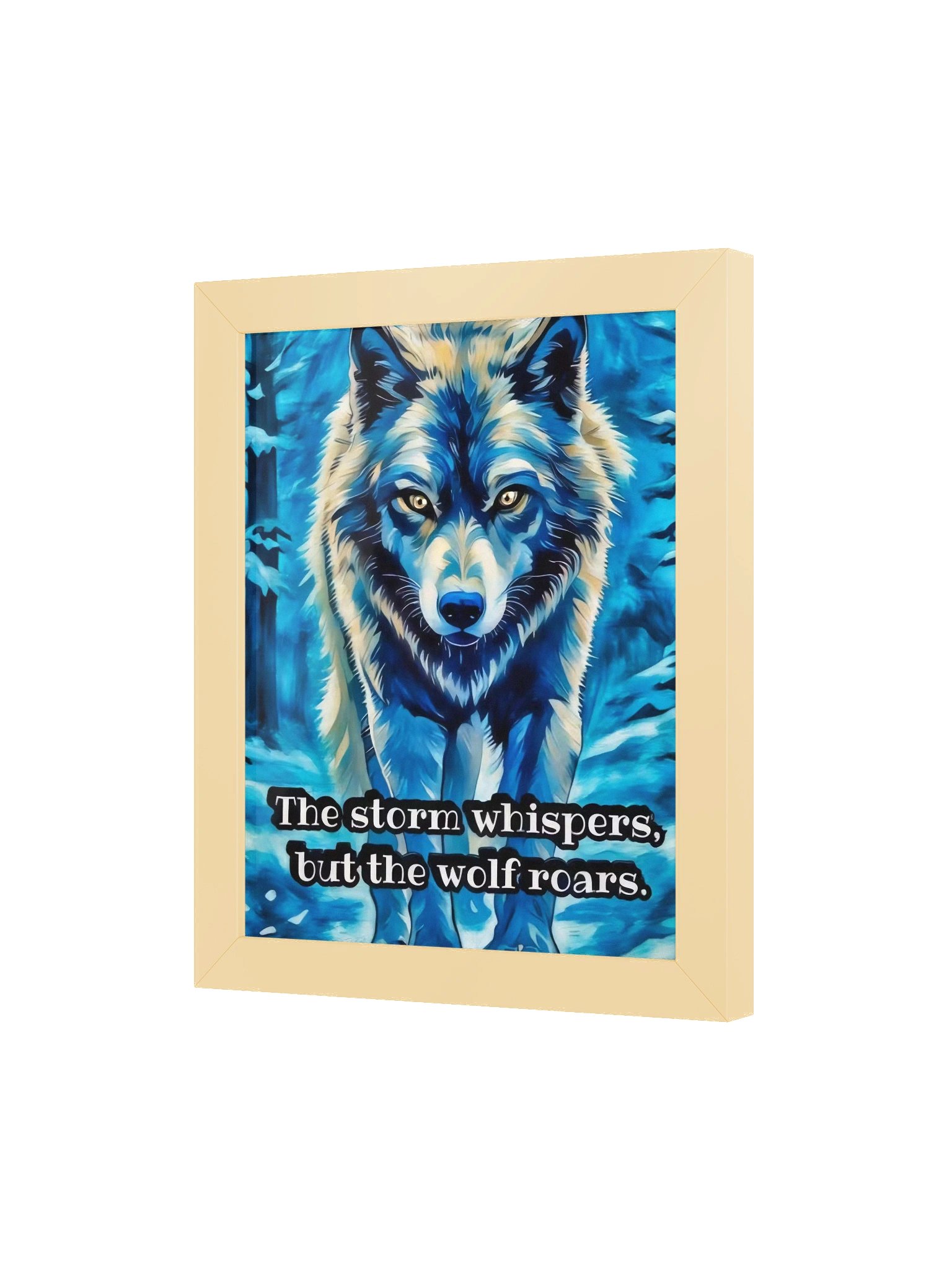 The Storm Whispers Wolf Framed Poster product image (3)