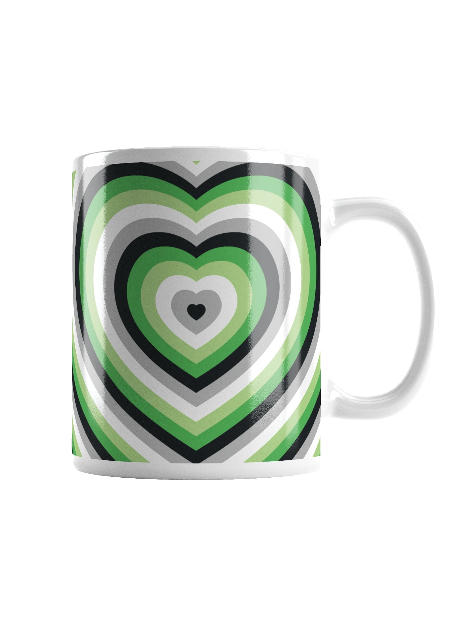 Aromantic Pride Hearts Mug (Left-handed) product image (1)