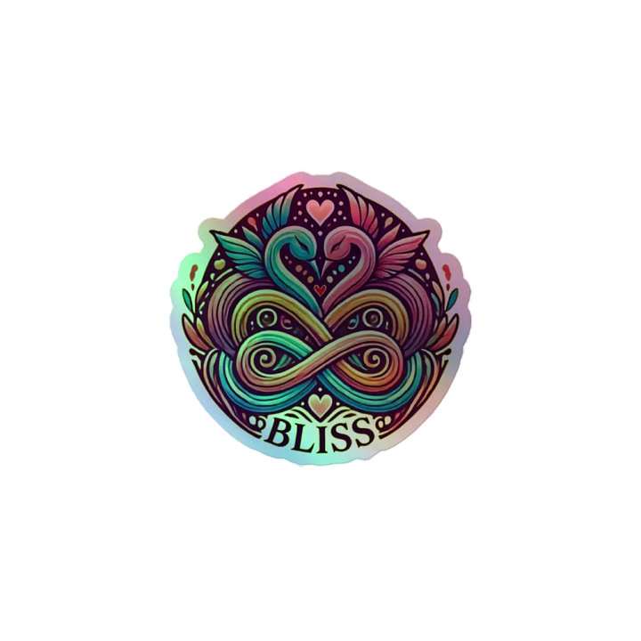 Blissful Swan Heart Holographic Sticker Set product image (1)
