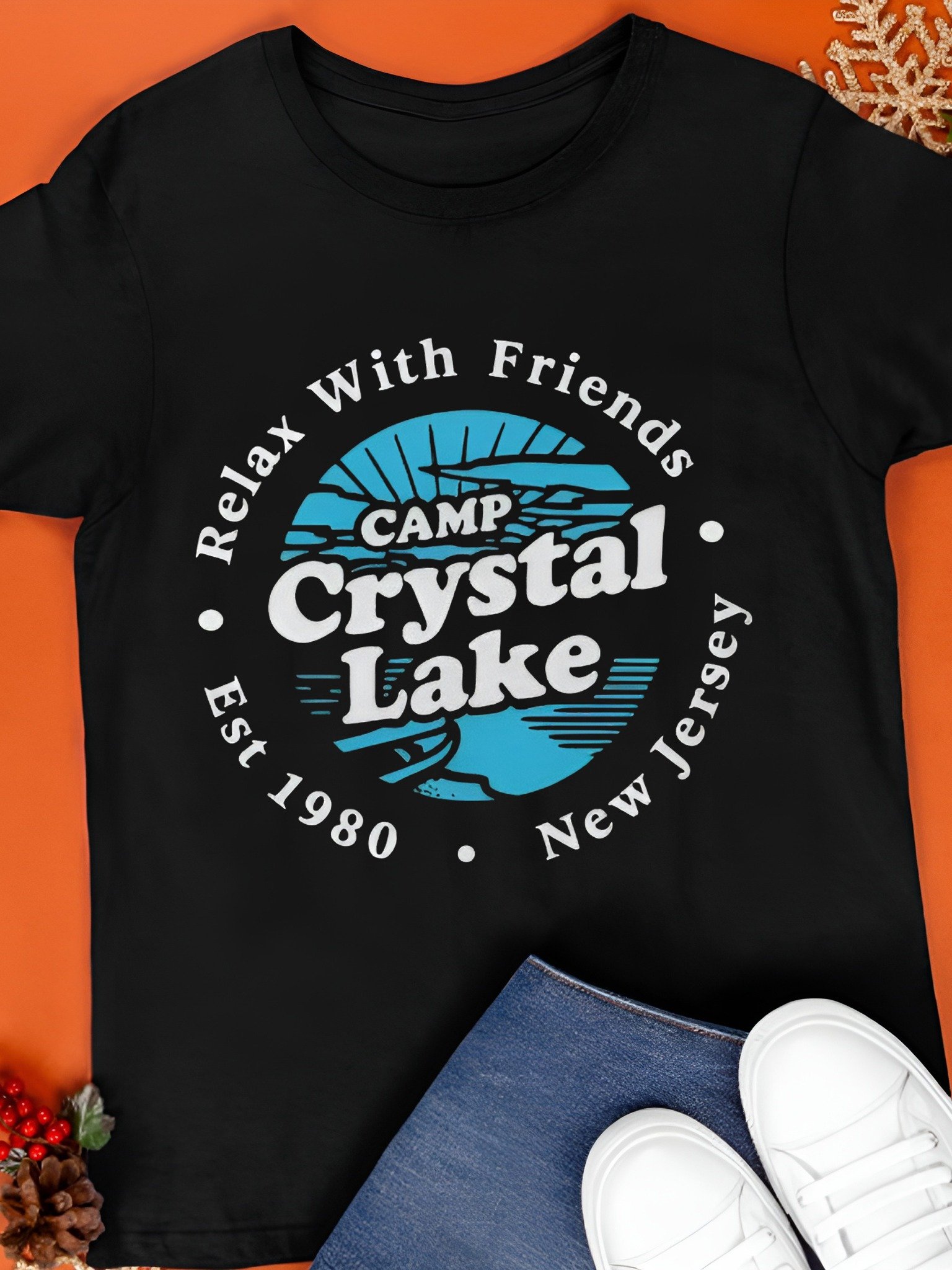 Camp Crystal Lake relax with friends New Jersey 1980 Shirt product image (1)