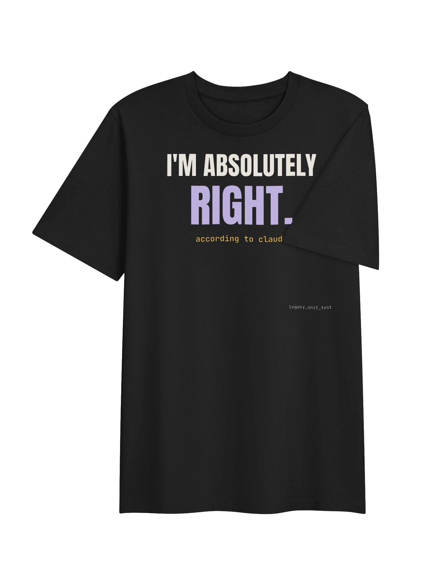 I'm absolutely right tee product image (4)