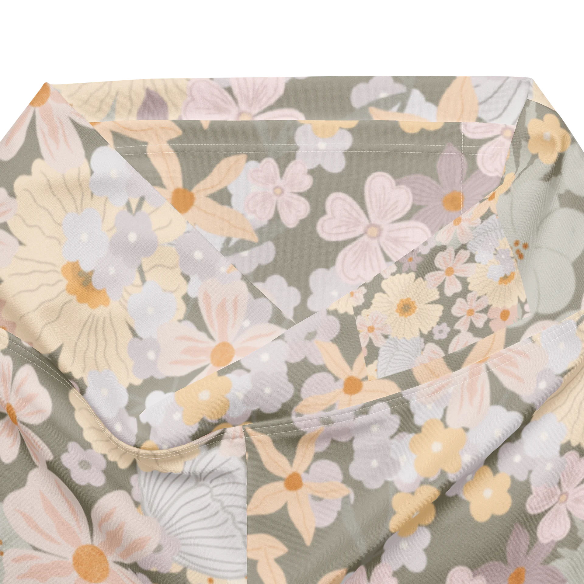 Pastel Cottage Floral Flare Yoga Leggings product image (8)