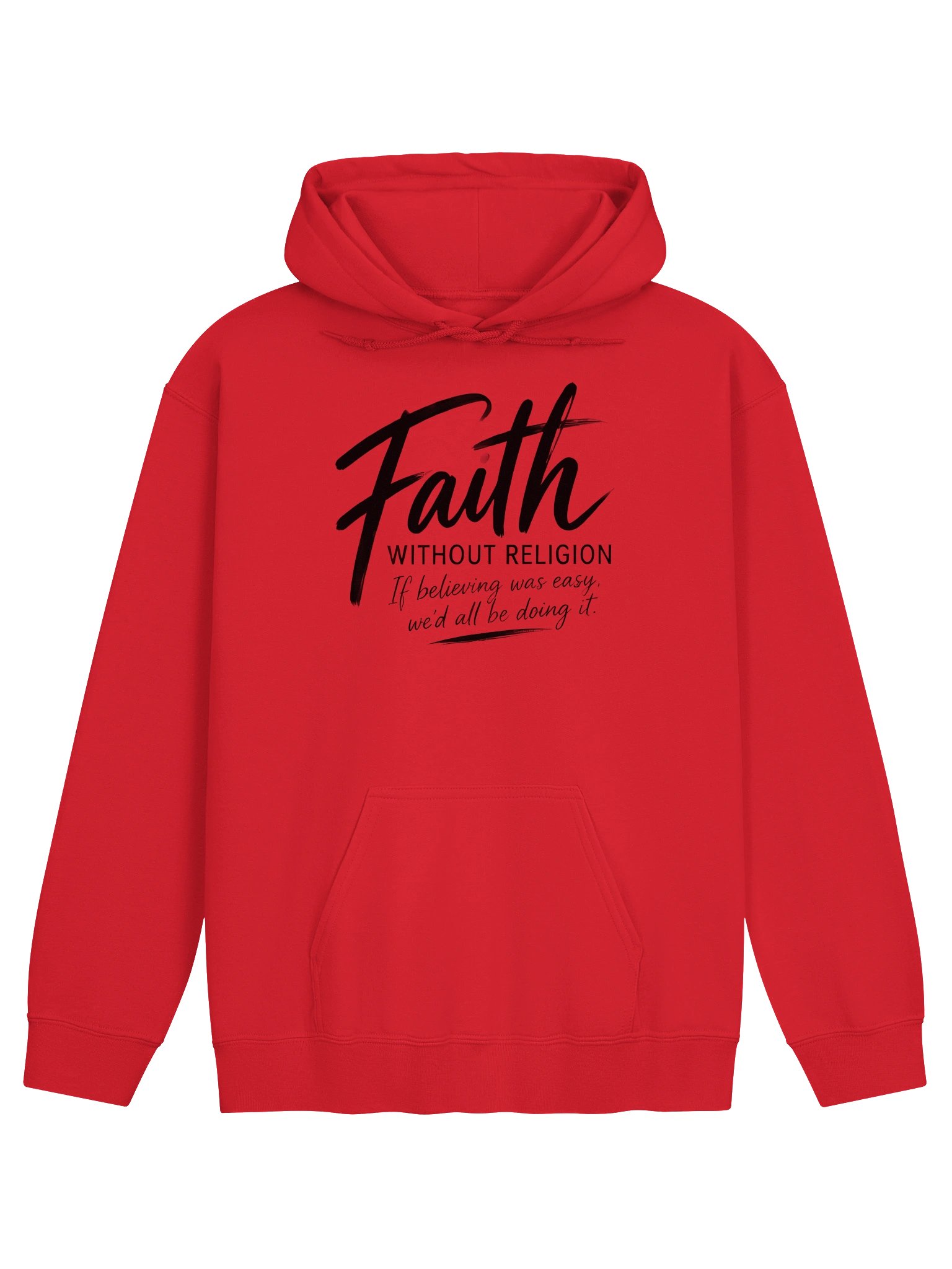 Faith Without Religion Black Motto Hoodie product image (1)