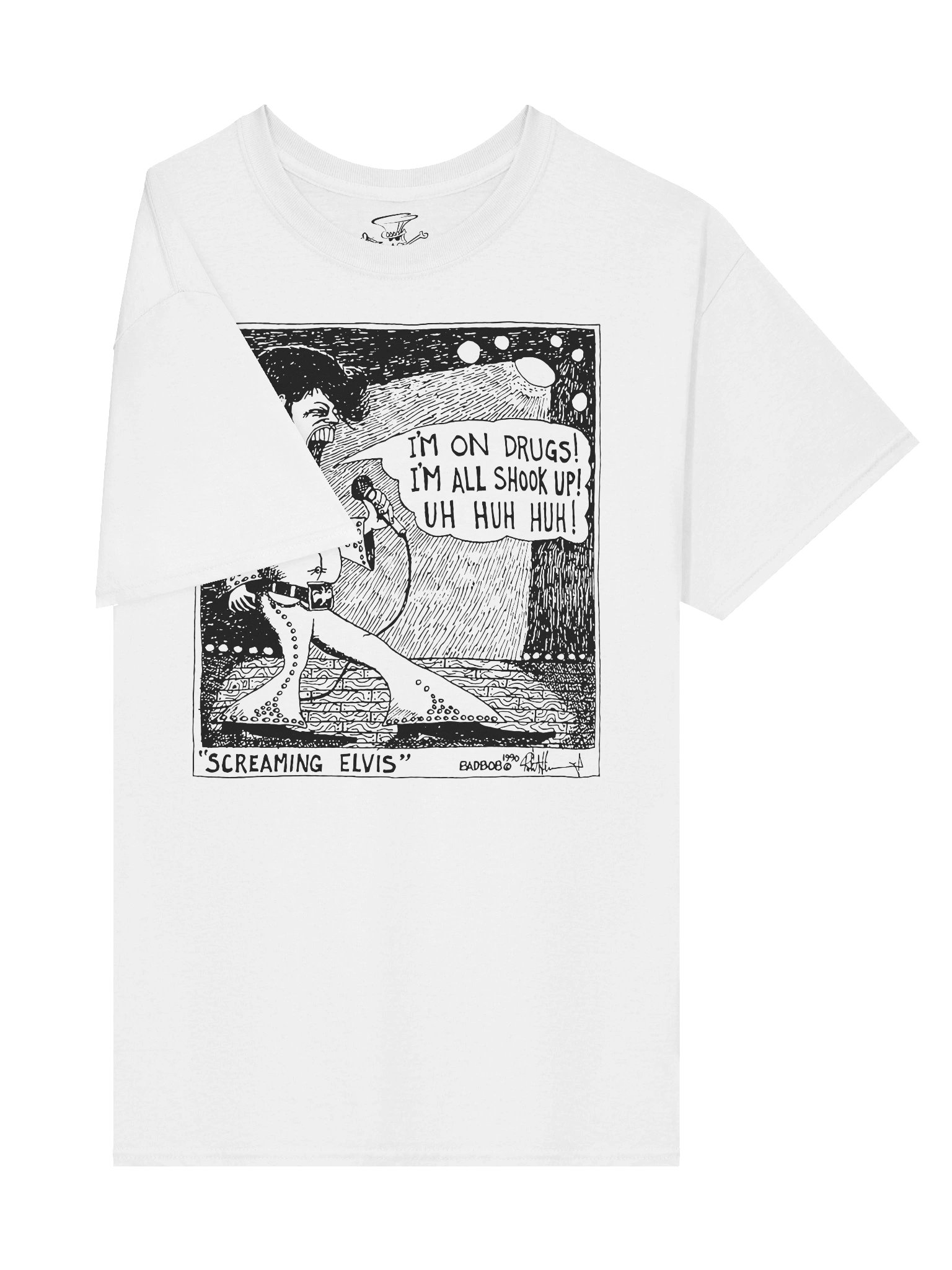 SCREAMING ELVIS TEE (GILDAN DTG) product image (1)