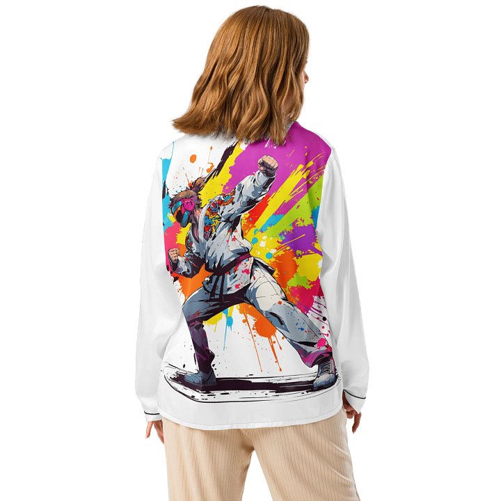 All-Over Print Women's Long Sleeve Pajama Top ( D_0144_Color Kick Taekwondo Boy of the Streets ) product image (2)