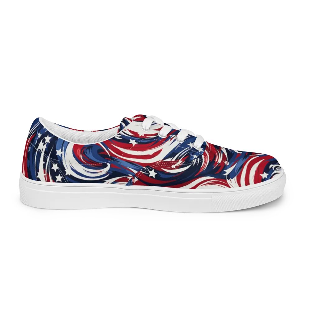 Patriotic Swirl Women's Canvas Shoes product image (5)
