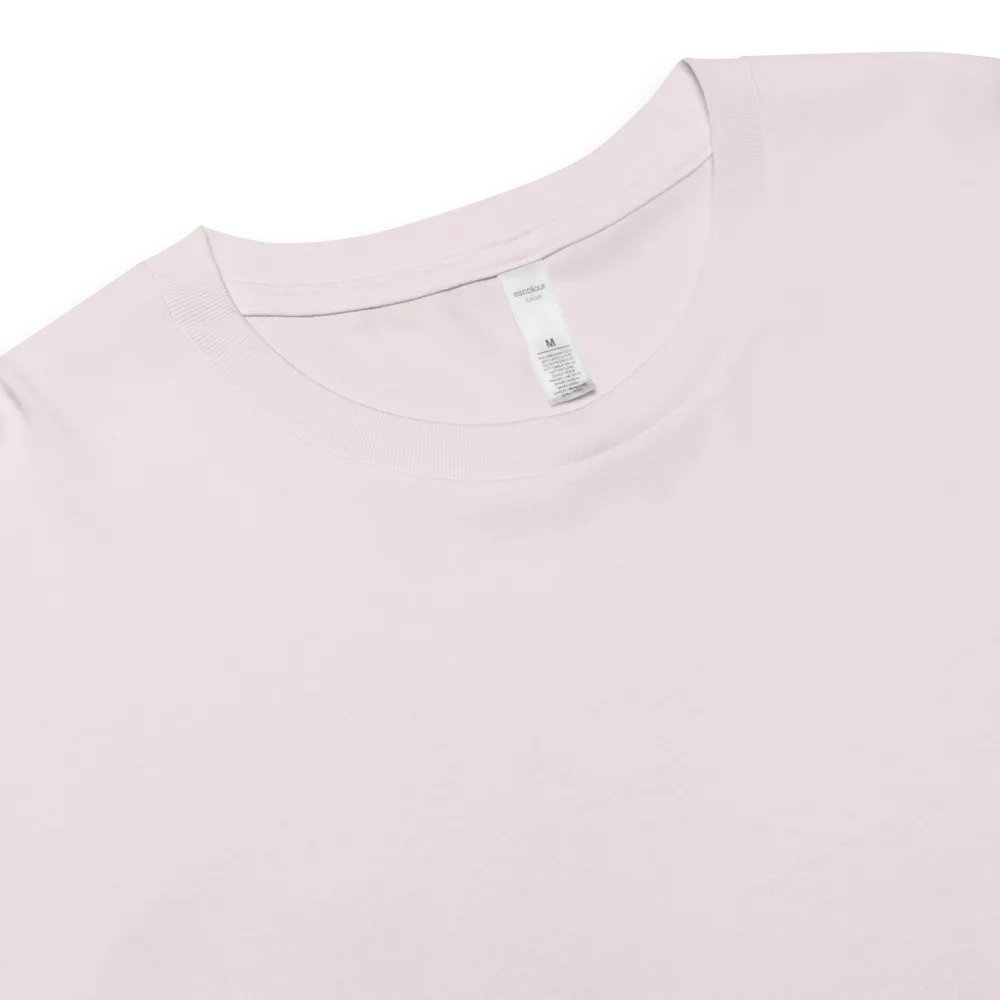 EXCLAIMING MENTALLY (L.C., purple) embroidered cotton crop top product image (4)