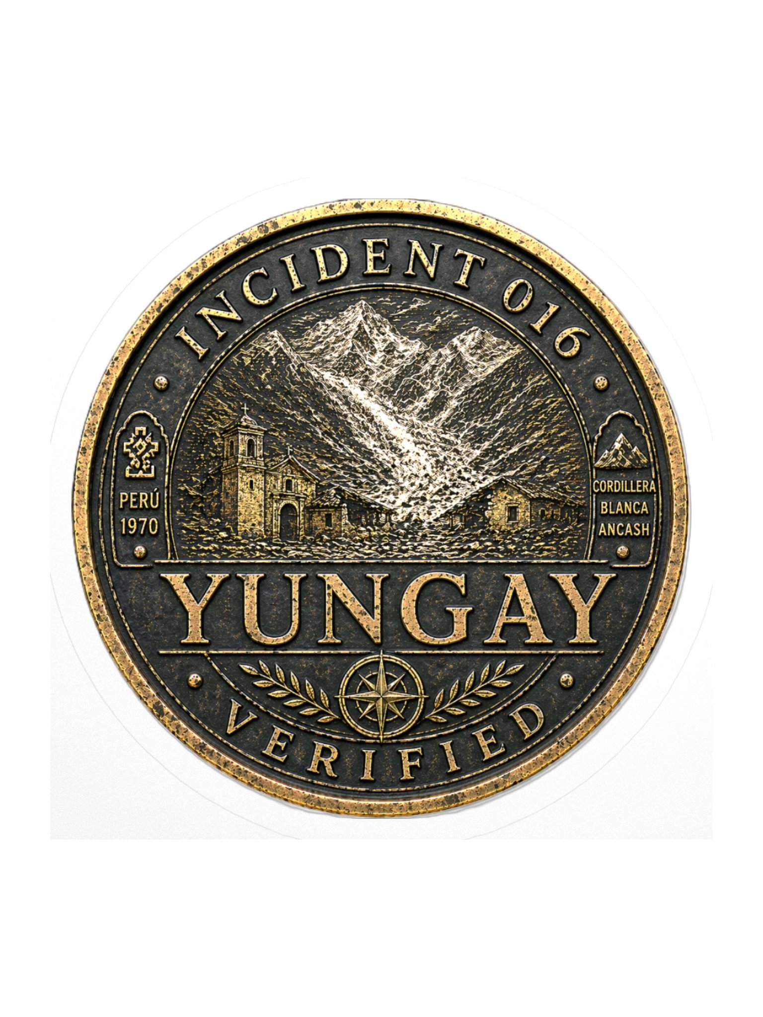 Incident 016 — Yungay Avalanche Archive Badge Sticker product image (1)